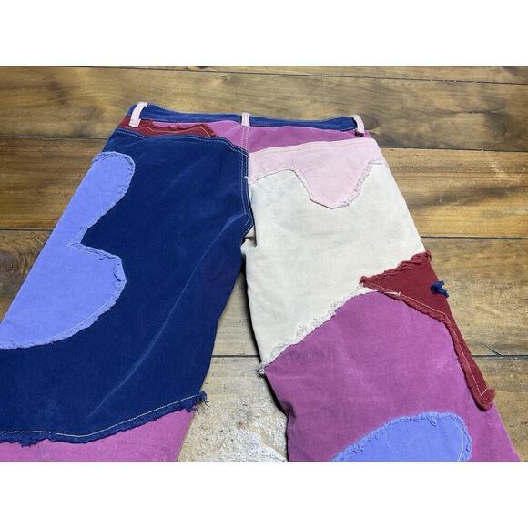 Free People Groovy Supernova Cord Wide Leg Purple Disco Jeans Size 25 - Picture 8 of 11